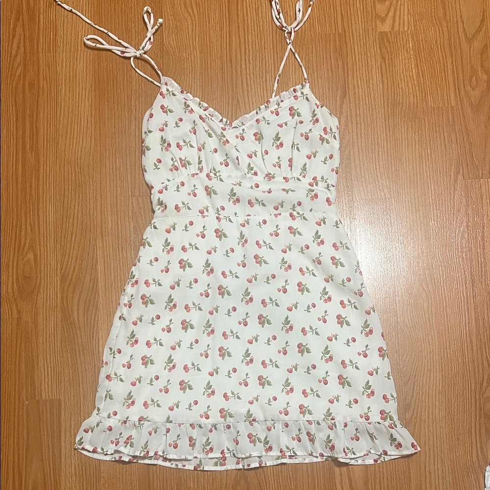 Abercrombie & Fitch White Sundress with Cherries